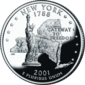 New York quarter dollar coin