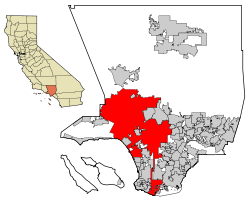 Ligging in Los Angeles County