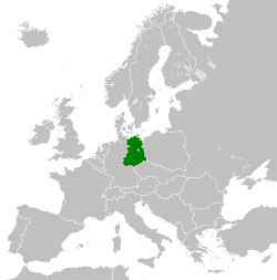 Die grondgebied van die Duitse Demokratiese Republiek (Oos-Duitsland) vanaf sy skepping op 7 Oktober 1949 tot sy ontbinding op 3 Oktober 1990