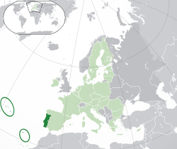 สหภาพยุโรป - โปรตุเกสที่มีหมู่เกาะล้อมรอบ svg