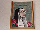 Saint Rita with her forehead wound