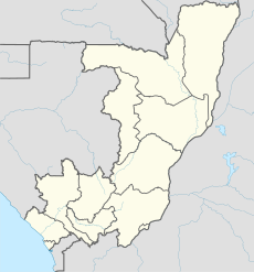 A map of Republic of the Congo with Brazzaville marked in the south of the country.