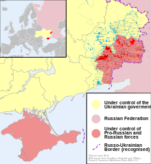 Mapa del conflicto ruso-ucraniano 2014.svg