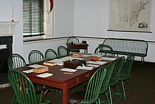 Photo of a table with chairs.