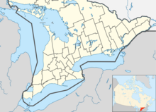 Kingston está localizado no sul de Ontário