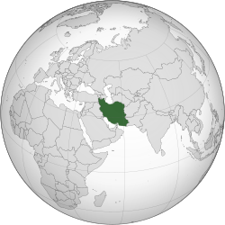 Ligging van Iran