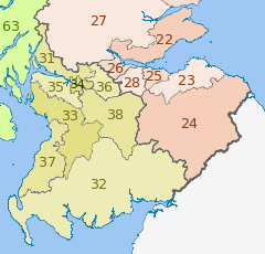 NUTS 3 regions of central and southern Scotland map.svg