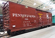 Photo of PRR steel boxcar number 19103