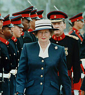 photograph of a 64-year-old Thatcher