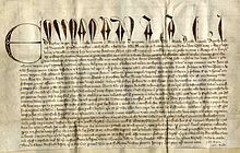 Photograph of medieval charter