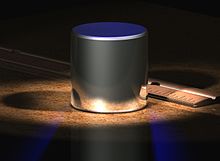 Computer-generated image of a small cylinder