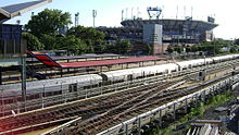 The Mets-Willets Point station, located on the Port Washington Branch.
