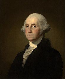 Retrato de cabeza y hombros de George Washington