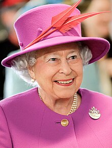 foto van die koningin in haar nege-en-tagtigste jaar