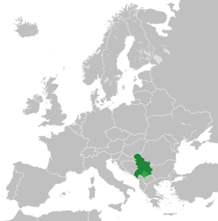 แผนที่ของ FR ยูโกสลาเวีย (สีเขียว) ในปี 2003