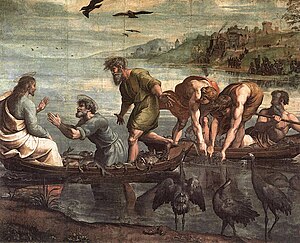 V&A - ラファエロ、魚の奇跡的なドラフト (1515).jpg