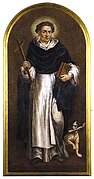 Saint Dominic with dog and torch