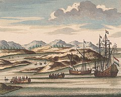 Barcos de Vlamingh en el río Swan, Keulen 1796.jpg
