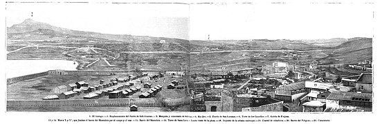 1893-10-30, La Ilustración Española y Americana, Vista general de la plaza de Melilla y de su campo, Venancio Álvarez Cabrera (cropped).jpg