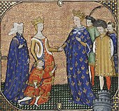 Painting of Edward III giving homage to King Charles