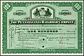 Stock certificate of Pennsylvania Railroad