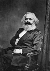 Photograph of Karl Marx facing the viewer
