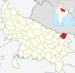 India Uttar Pradesh districts 2012 Maharajganj.svg