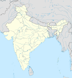 A map of India with Delhi marked in the north of the country.