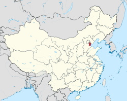 Ligging van Tianjin Munisipaliteit in China