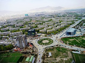 Luchtfoto van Kabul