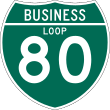 Business Loop Interstate 80 shield marker
