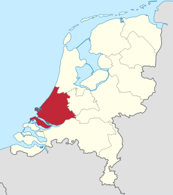 ที่ตั้งของ South Holland ในเนเธอร์แลนด์