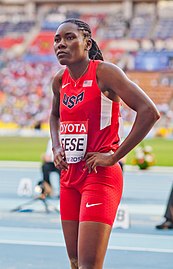 Brittney Reese (USA) won the women's long jump