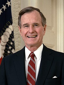 ภาพประธานาธิบดีของ George HW Bush ประมาณปี 1989