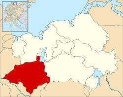 County of Schwerin ในช่วงเวลาของจักรพรรดิ Hohenstaufen (ประมาณปี 1250)