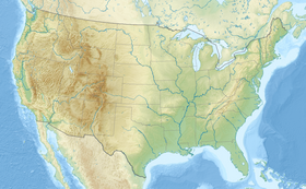Kaart van de VS met de nadruk op de Black Hills in South Dakota