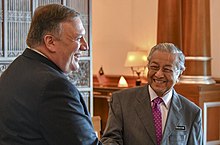 With Malaysian Prime Minister Mahathir Mohamad
