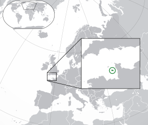 ヨーロッパのジャージー（緑）の場所（濃い灰色）