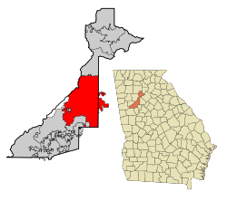 เมืองไฮไลต์ใน Fulton County ซึ่งเป็นที่ตั้งของ Fulton County ในรัฐจอร์เจีย