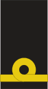 A single gold stripe with an executive curl in the center