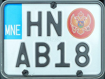 License plate for small Motorcycles from Montenegro.jpg