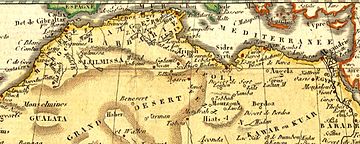 Map. Barbary Coast of North Africa 1806