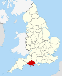 Dorset dentro de Inglaterra