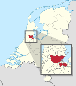 Location of Amsterdam in the Netherlands