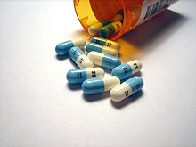 Capsules with "Prozac" and "DISTA" visible