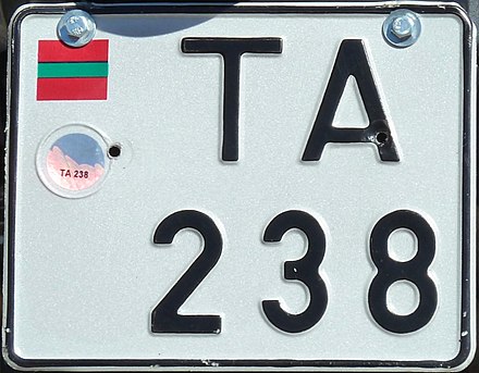 Motorcycle license plate from Transnistria.JPG