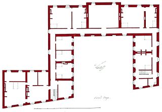 Plan d'exécution du second étage de l'hôtel de Brionne (dessin) De Cotte 2503c - Gallica 2011 (ajustado)