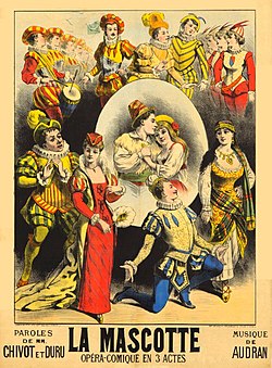 โปสเตอร์สีสันสดใสแสดงตัวละครในชุดศตวรรษที่ 16