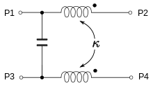 220px Short line directional coupler equivalent circuit.svg