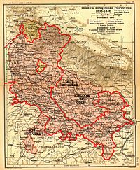 Map of Uttarakhand as part of United Province